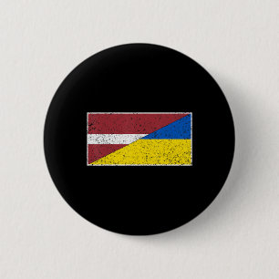 LATVIA UKRAINE FLAG LATVIAN UKRAINIAN NATIONALITY 6 CM ROUND BADGE