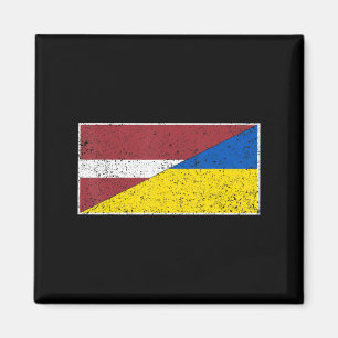 LATVIA UKRAINE FLAG LATVIAN UKRAINIAN NATIONALITY MAGNET