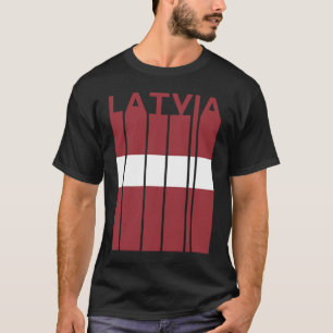 Latvia  Vintage Latvia Flag Latvian Flag T-Shirt