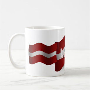 Latvia Waving Flag Coffee Mug