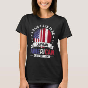 Latvian American Countries Flags Pride Country Lat T-Shirt