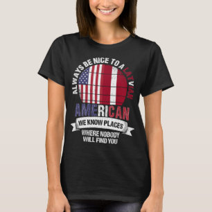 Latvian American know Places Country Latvia Flag T-Shirt