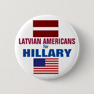 Latvian Americans for Hillary 2016 6 Cm Round Badge