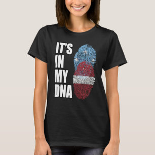 Latvian And Micronesian Mix DNA Heritage Flag T-Shirt