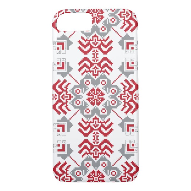 Latvian Auseklis Folk art geometric medallion Case-Mate iPhone Case (Back)