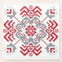 Latvian Auseklis Folk art geometric medallion