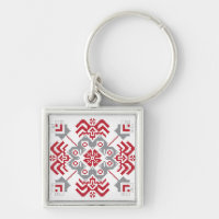 Latvian Auseklis Folk art geometric medallion