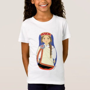 Latvian Brunette Matryoshka Girls' T-Shirt