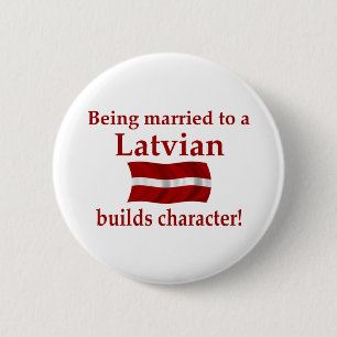 Latvian Builds Character 6 Cm Round Badge