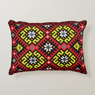 Latvian ethnographic design decorative cushion
