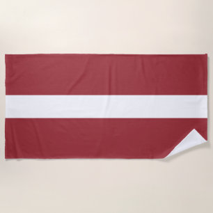 Latvian Flag (Latvia) Beach Towel