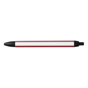 Latvian Flag (Latvia) Black Ink Pen