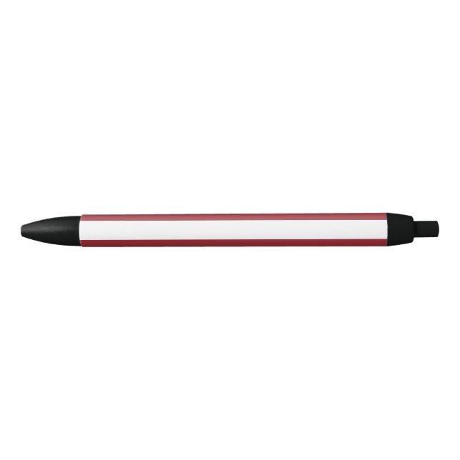 Latvian Flag (Latvia) Black Ink Pen (Front)