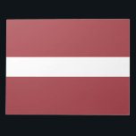 Latvian Flag (Latvia) Notepad<br><div class="desc">This design features the national flag of Lativa (officially known as the Republic of Latvia), which is a country in the Baltic region of Northern Europe. Lativa is bordered by Estonia to the north, Lithuania to the south, Russia to the east and Belarus to the southeast; it also shares a...</div>