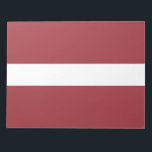 Latvian Flag (Latvia) Notepad<br><div class="desc">This design features the national flag of Lativa (officially known as the Republic of Latvia), which is a country in the Baltic region of Northern Europe. Lativa is bordered by Estonia to the north, Lithuania to the south, Russia to the east and Belarus to the southeast; it also shares a...</div>