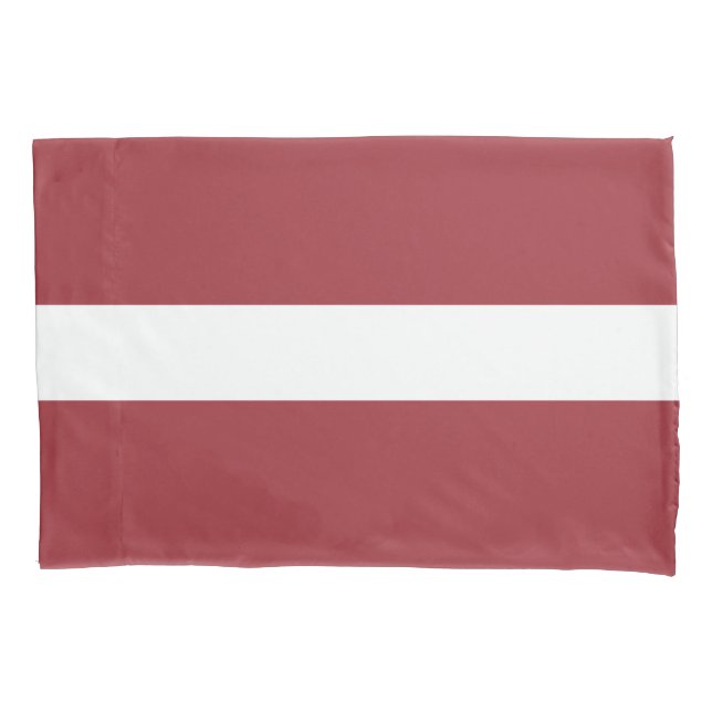 Latvian Flag (Latvia) Pillowcase (Front-Left)