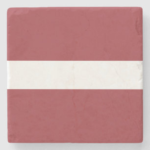 Latvian Flag (Latvia) Stone Coaster