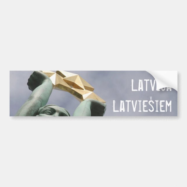 Latvian freedom bumper sticker (Front)