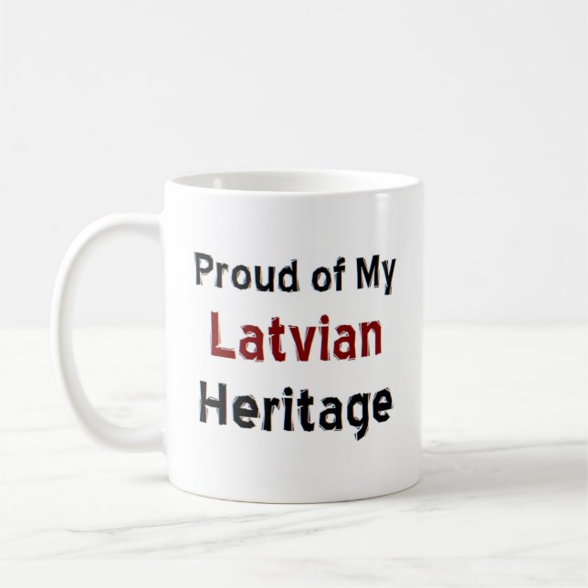 latvian heritage coffee mug (Left)