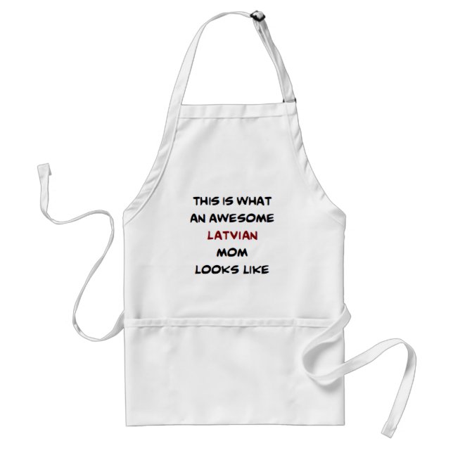 latvian mom, awesome standard apron (Front)