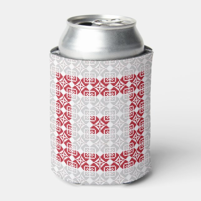 Latvian Morning SUN geometric pattern I Can Cooler (Can Front)