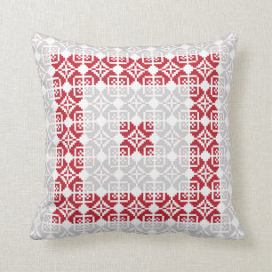 Latvian Morning SUN geometric pattern I Cushion