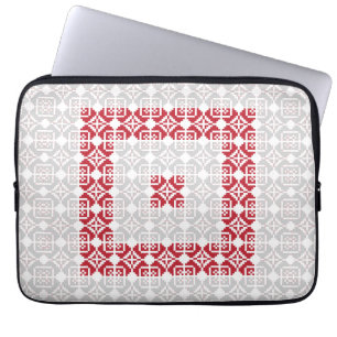 Latvian Morning SUN geometric pattern I Laptop Sleeve