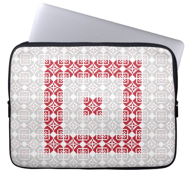 Latvian Morning SUN geometric pattern I Laptop Sleeve (Front)