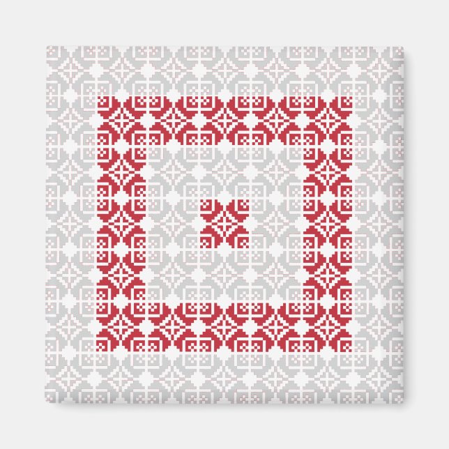 Latvian Morning SUN geometric pattern I Magnet (Front)