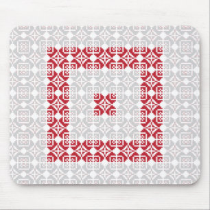 Latvian Morning SUN geometric pattern I Mouse Mat