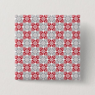 Latvian Morning SUN geometric pattern III 15 Cm Square Badge