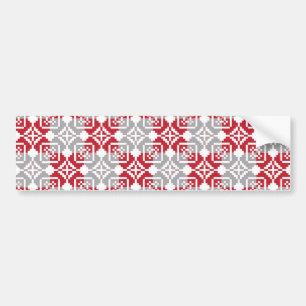 Latvian Morning SUN geometric pattern III Bumper Sticker