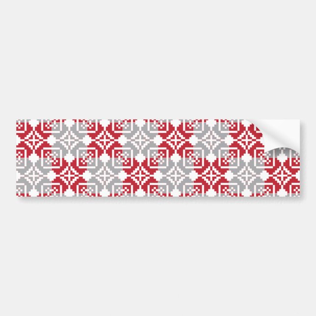 Latvian Morning SUN geometric pattern III Bumper Sticker (Front)