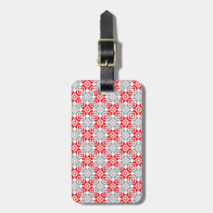 Latvian Morning SUN geometric pattern III Luggage Tag