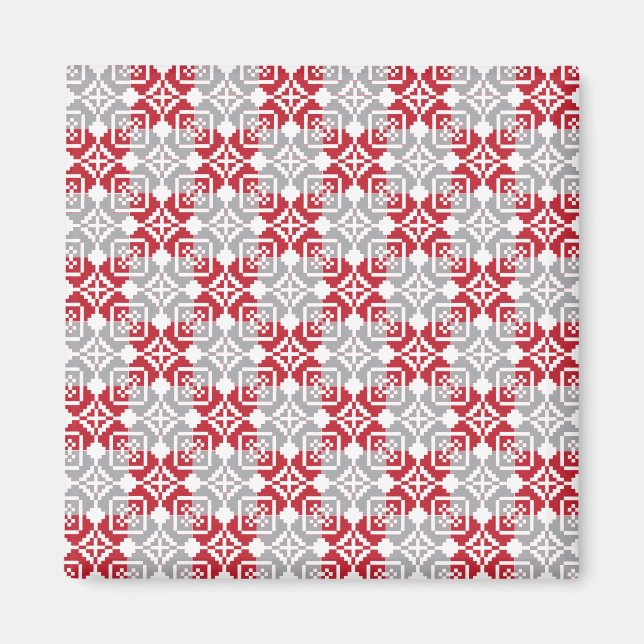 Latvian Morning SUN geometric pattern III Magnet (Front)