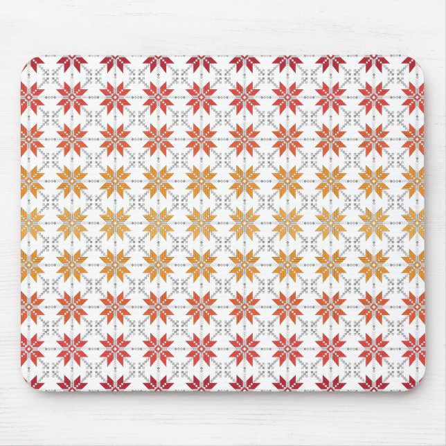 Latvian Morning SUN geometric pattern IV Mouse Mat (Front)