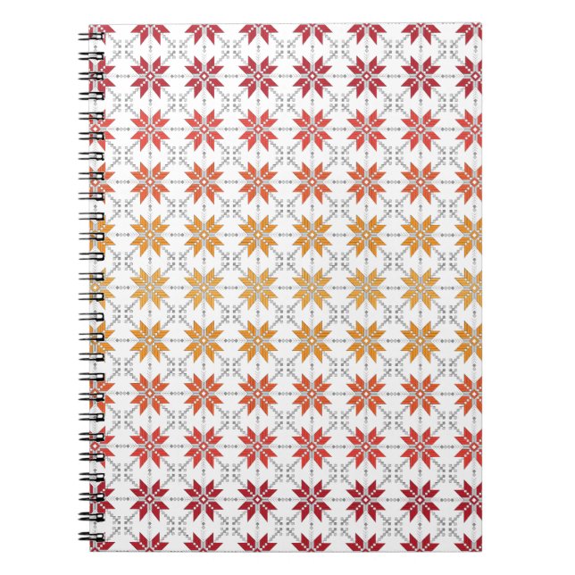 Latvian Morning SUN geometric pattern IV Notebook (Front)