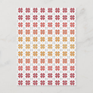 Latvian Morning SUN geometric pattern IV Postcard