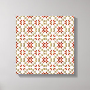 Latvian Morning SUN geometric pattern IX Canvas Print
