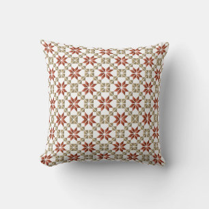 Latvian Morning SUN geometric pattern IX Cushion