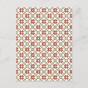 Latvian Morning SUN geometric pattern IX Postcard