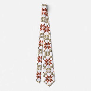 Latvian Morning SUN geometric pattern IX Tie