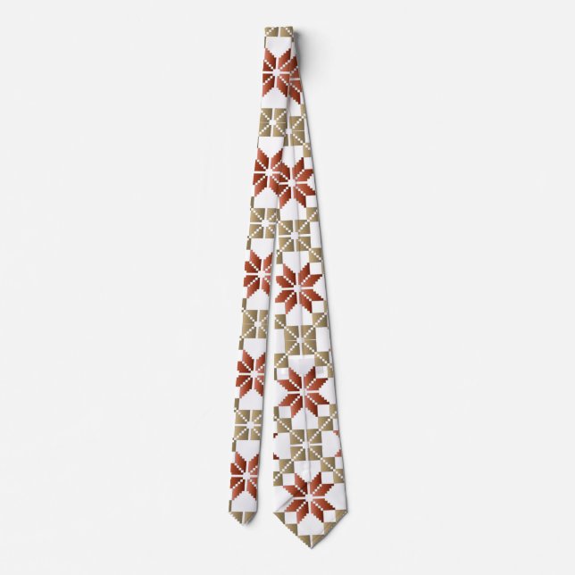 Latvian Morning SUN geometric pattern IX Tie (Back)