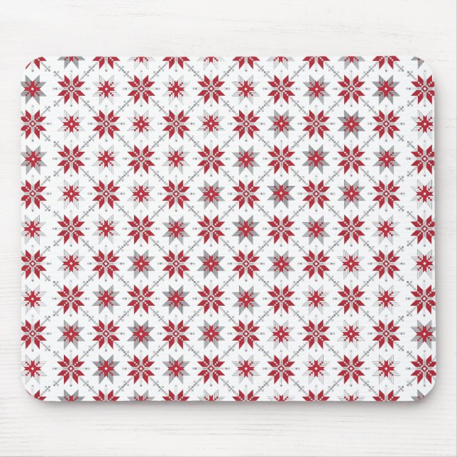 Latvian Morning SUN geometric pattern V Mouse Mat (Front)