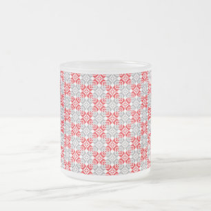 Latvian Morning SUN geometric pattern VI Frosted Glass Coffee Mug
