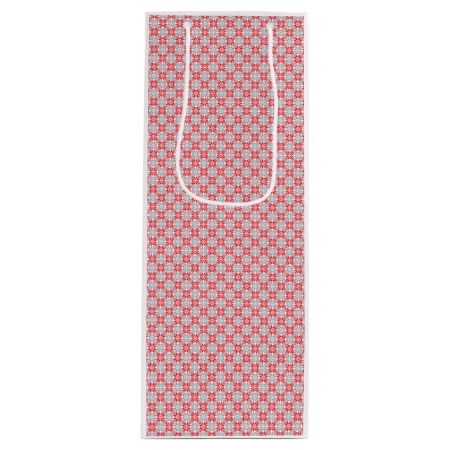 Latvian Morning SUN geometric pattern VI Wine Gift Bag (Front)
