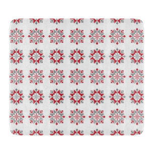 Latvian Morning SUN geometric pattern VII Cutting Board