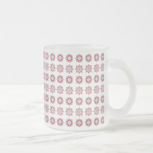 Latvian Morning SUN geometric pattern VII Frosted Glass Coffee Mug