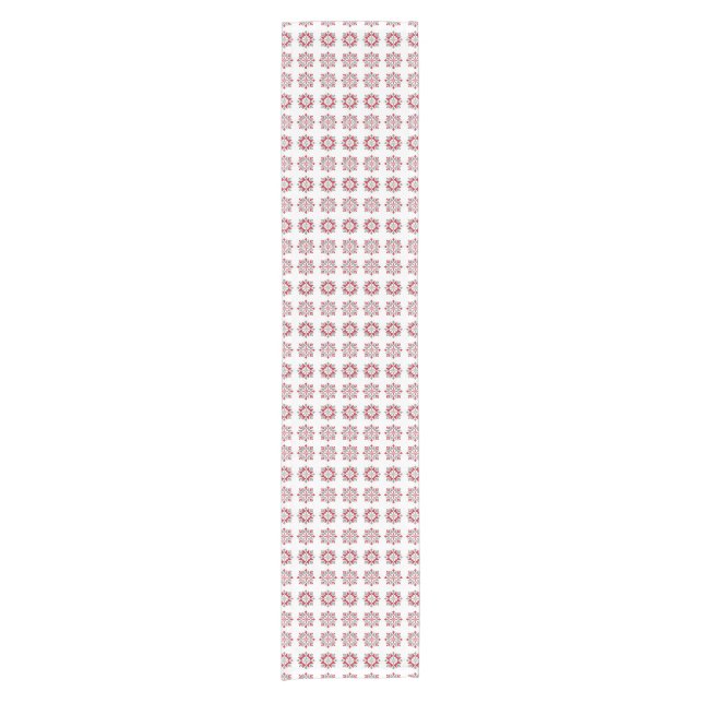 Latvian Morning SUN geometric pattern VII Short Table Runner (Front)