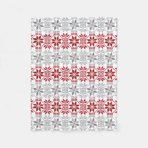 Latvian Morning SUN geometric pattern VIII Fleece Blanket